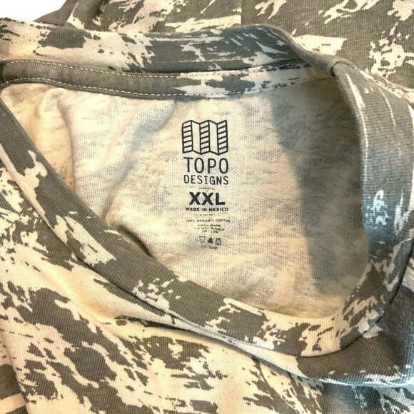 Topo Designs Splintered Print Label Long Sleeve Tee Shirt Green Size 2XL XXL - Picture 6 of 9